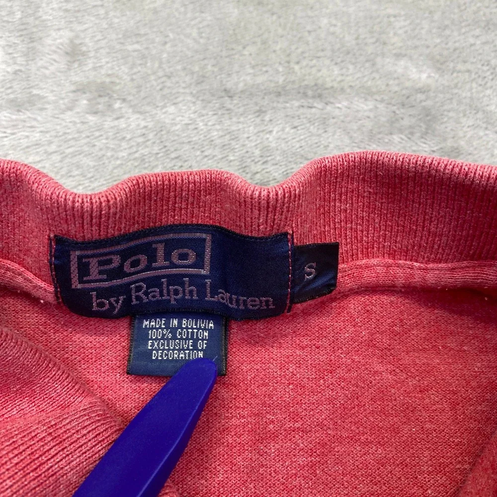 Polo Ralph Lauren Mens Red Heathered Pique Short Sleeve Polo Shirt Sz‎ S Bolivia